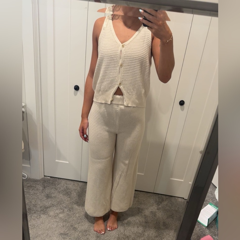 Sincerely Jules Cream Knit Jumpsuit
